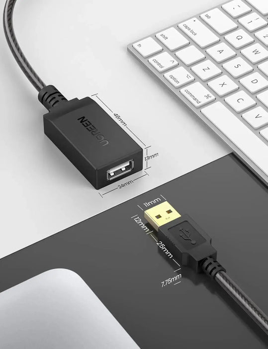 UGREEN USB 2.0 Active Extension Cable 5M Signal Booster A Male to Female Laptop PC Flash Drive Keyboard Mouse (10319) Ugreen