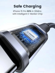 UGREEN USB C to USB C Cable 2M 100W Power Delivery Fast Charging USB 2.0 Type-C MacBook iPad Samsung Galaxy Pixel (70429) Ugreen