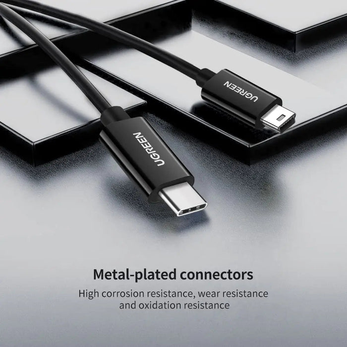 UGREEN USB C to Mini USB Cable 1M Male to Male Digital Camera MP3 Player Mini B USB Device Connector Type-C Cable (50445)