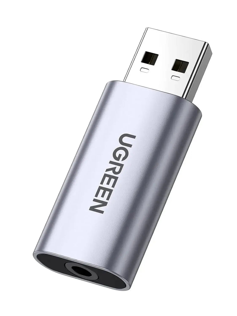 UGREEN 2-in-1 USB External Sound Card Audio Adapter USB to 3.5mm Headphone Mic Jack Converter PC Laptop PS5 PS4 Mac (80864) Ugreen