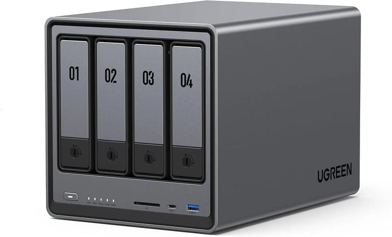 UGREEN NASync DXP4800 4 Bay NAS, Intel N100 Quad-core CPU, 8GB DDR5 RAM, 2 * 2.5GbE, 4K HDMI, Storage drives not included (25372) Ugreen