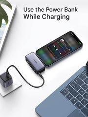 UGREEN PB503 35338 5000mAh 22.5W mini power bank with built-in USB-C use the power bank while charging