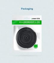 UGREEN 5M Cable Management Sleeve Nylon Cable Winder Wire Organizer Flexible Cuttable Cord Protector TV Computer Office Black 40356 Ugreen