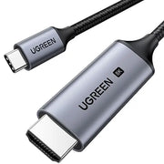 UGREEN 1M USB C to HDMI 2.1 Cable 8K@60Hz 4K@240/144/120Hz Type C Thunderbolt 4 HDMI HDR Lead Compatible with MacBook iMac Mac Mini iPad Pro iPhone 17 16 Galaxy Tab 10 S25 Surface XPS Pixel 10(35596) TeckPot