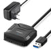 UGREEN USB 3.0 SATA Adapter Cable 5Gbps External Hard Drive Converter 2.5" 3.5" HDD SSD 12V Power Supply (20611) Ugreen