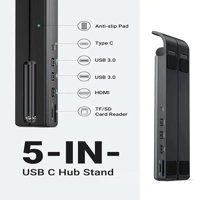 UGREEN USB C Laptop Docking Station 4 Level Adjustable Foldable Portable Desktop Stand Ergonomic Laptop Riser (80551) Ugreen