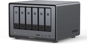 UGREEN NASync DXP6800 Pro 6-Bay Desktop NAS, Intel i5 1235u 10-Core CPU, 8GB DDR5 RAM, 128G SSD, 2 * 10GbE, 2 * M.2 NVMe Slots, 8K HDMI, 2 * TBT4, Network Attached Storage, Diskless(25897) Ugreen