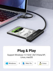 UGREEN SATA to USB 3.0 Adapter Cable 1.5ft 2.5 SSD HDD External Hard Drive Converter Data Transfer Backup 70609 Ugreen