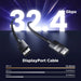 UGREEN 3M DisplayPort 1.4 Cable Nylon Braided 8K@60Hz 4K@144Hz 1080P@240Hz 32.4Gbps HDR Gaming Monitor Laptop PC TV 80393 Ugreen