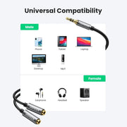 UGREEN AV123 10532 headphone splitter universal compatibility