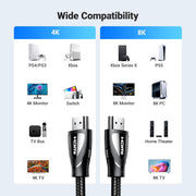 UGREEN HD140 HDMI 2.1 cable, 8K60 4K120, wide compatibility