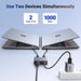 UGREEN 1 in 2 Out Ethernet Splitter 1000Mbps Aluminum Gigabit Network LAN Adapter USB C Charging Cat8 Cat7 Cat6 RJ45 (45311) Ugreen