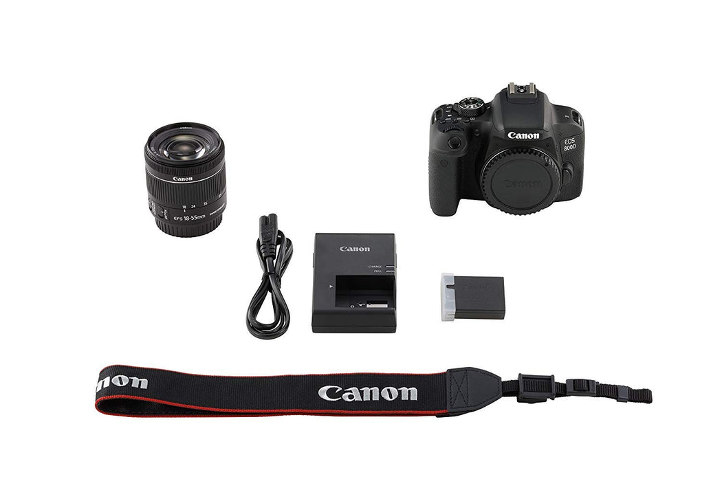 Canon EOS 800D 24.2MP Digital SLR Camera + EF-S 18-55 mm is STM Lens + 16GB Memory Card + Carrycase