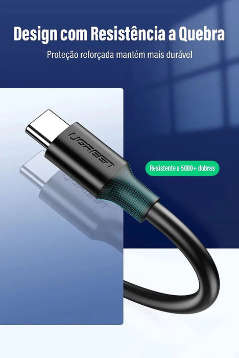 UGREEN USB 3.0 Cable 1.5M A Male to USB C Male Fast Charging Data Transfer 5Gbps Nickel Plated MacBook iPad Galaxy (20883)