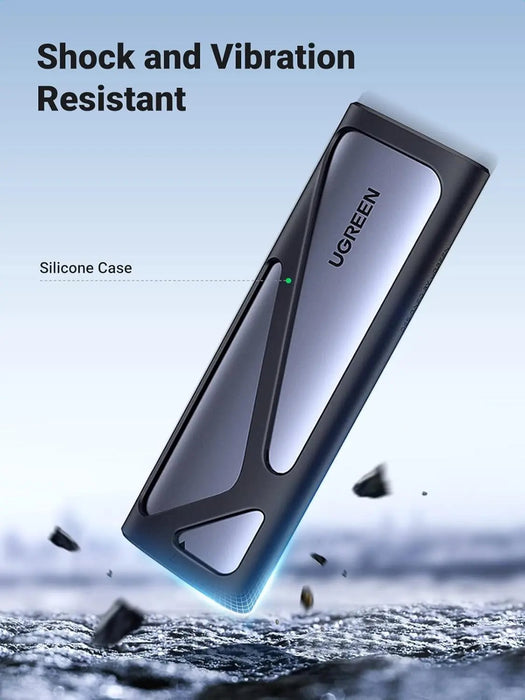 UGREEN M.2 NVMe SATA SSD Enclosure USB-C 3.2 Gen2 10Gbps Thunderbolt 3 Tool-Free External Case 2280 2260 2242 2230 (90264) Ugreen