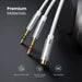 UGREEN 20CM Metal TRRS Female to Dual Male Audio PC Adapter Y Splitter 3.5mm Headphone Microphone Jack Converter Headset 10790 Ugreen