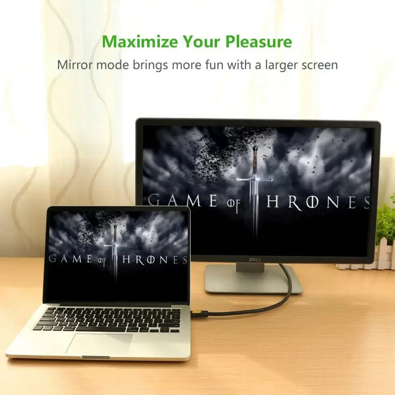 UGREEN 3M HDMI 1.4 Cable Male to Male High Speed Round 1080P Full HD 3D Gold-Plated TV Monitor Projector PS3 Xbox Yellow 10130 Ugreen