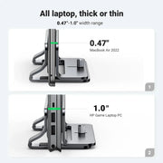 UGREEN Vertical Laptop Stand Holder Adjustable Aluminum Dock MacBook Surface Chromebook 15.6 Inch Desktop Space Saver (20471) Ugreen