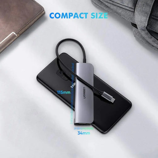 UGREEN USB Type C 3.1 Hub 4K HDMI 3 USB 3.0 Port MacBook Pro Dell XPS HP Spectre Lenovo Yoga Chromebook Galaxy S9 (50209) Ugreen
