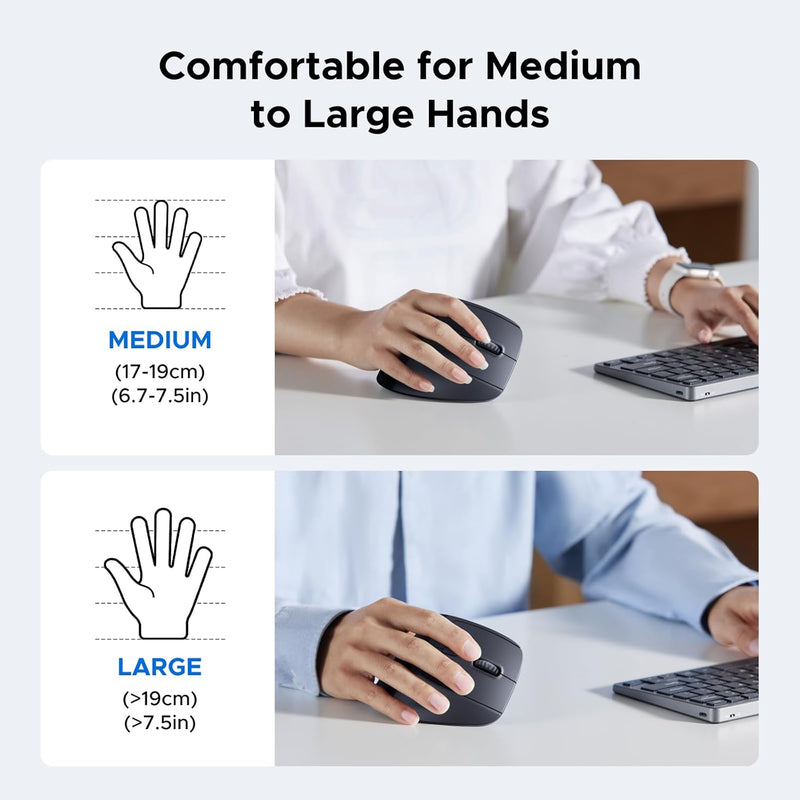 UGREEN M571 55916 wireless vertical ergonomic mouse comfortable for medium to large hands