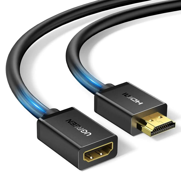 UGREEN 3M HDMI 2.0 Extension Cable Male to Female Extender 4K@60Hz High Speed UHD HDTV Monitor PS5 Xbox Laptop PC Black 10145 Ugreen