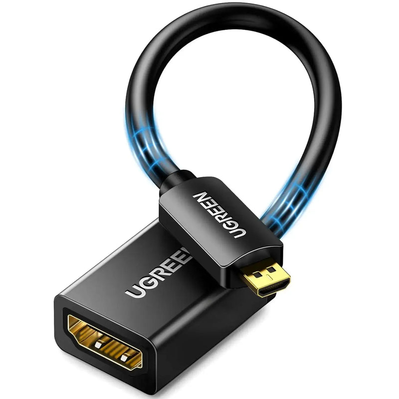 UGREEN Micro HDMI to HDMI Cable Type D Male to Type A Female Adapter 4K 3D GoPro Hero 5 Raspberry Pi 4 20134 Ugreen