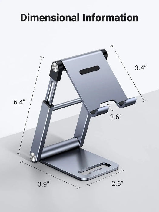 UGREEN Phone Stand Desk Cell Phone Holder Adjustable Height Foldable Portable iPhone 13 Pro Max 12 Samsung Galaxy (50324)