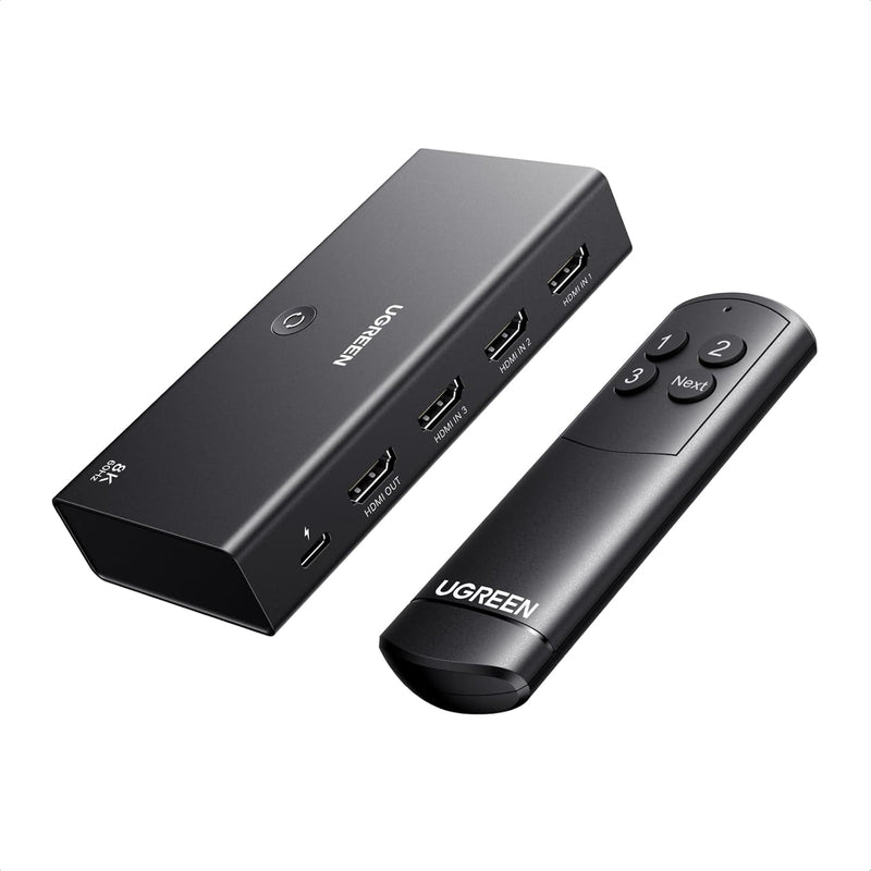 UGREEN 95521 HDMI 2.1 3-in-1-out switch, 8K60 4K240, with remote