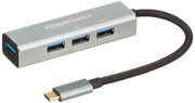 Amazon Basics 4 Port Superspeed USB 3.0 Hub-Grey(Open Box) Amazon Basics