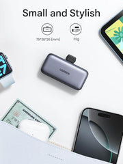 UGREEN PB503 35338 5000mAh 22.5W mini power bank with built-in USB-C small and stylish