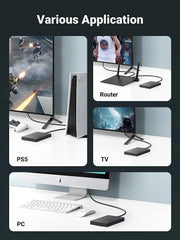 UGREEN 2.5 Inch External Hard Drive Enclosure 5Gbps USB 3.0 UASP Tool-Free 1.6FT Cable 7mm 9.5mm SATA SSD HDD (30719) Ugreen