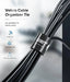 UGREEN 5M Cable Management Sleeve Nylon Cable Winder Wire Organizer Flexible Cuttable Cord Protector TV Computer Office Black 40356 Ugreen