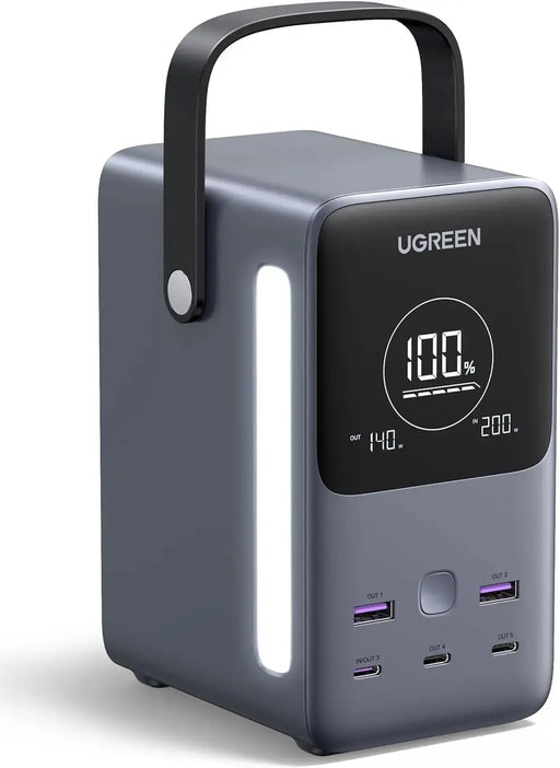 UGREEN 300W 48000mAh Portable Charger Power Bank Smart Digital Display Lighting SOS 153Wh 5 Port USB C Outdoor (25286) Ugreen