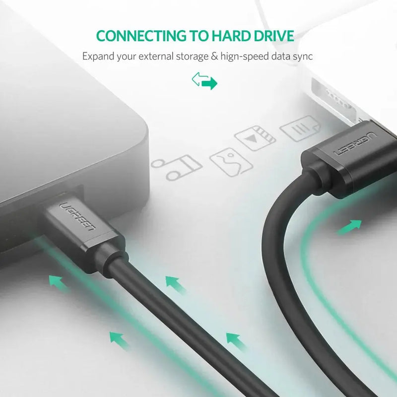 UGREEN USB 2.0 to Mini USB Cable 1.5M A Male 5-Pin Mini B Cord MP3 MP4 Digital Camera GPS GoPro Hero Sat Nav (10385) Ugreen