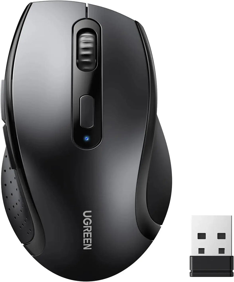UGREEN 2.4G Wireless Mouse 1600 DPI 6 Button Nano Receiver 3 Adjustable DPI PC Laptop iMac MacBook Microsoft Pro (45012) Ugreen