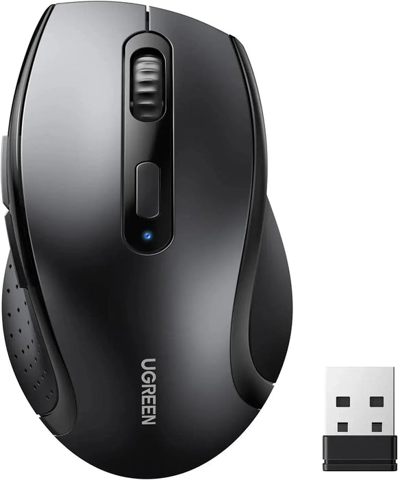 UGREEN 2.4G Wireless Mouse 1600 DPI 6 Button Nano Receiver 3 Adjustable DPI PC Laptop iMac MacBook Microsoft Pro (45012) Ugreen