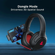 boAt Immortal Im1300 Gaming Bluetooth 2.4Ghz Wireless Over Ear Headphones With Mic-Black Sabre ( Open Box ) BOAT