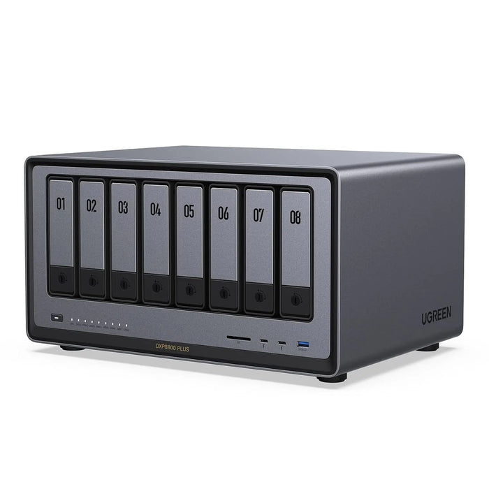UGREEN NASync DXP8800 Plus 8-Bay Desktop NAS Intel i5 1235u 10-Core 128GB SSD 8x SATA 2x M.2 NVMe 10GbE 8K HDMI (35127B)