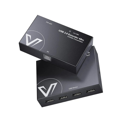 AV Access U2EX60 New USB Extender over Cat5e/6/6a/7 Cable w/ PoC, up to 60m/196ft, Ideal for Home Office, Gaming & Surveillance AV Access