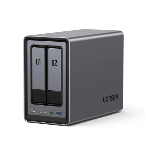 UGREEN DXP2800 Network Attached Storage 2-Bay SATA Intel X86 12th Gen N Series 4 Core 8GB DDR5 2.5GbE 32GB eMMC (25369) Ugreen