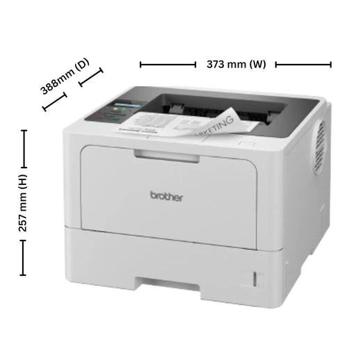 Brother HL-L5210DW Auto Duplex Laser Monochrome Printer, 48 PPM Print Speed, LCD Display, 1 GB Memory, (WiFi WiFi Direct LAN USB), 250 Sheet Paper Tray, 11000 Pages Inbox Toner, White - TeckPot