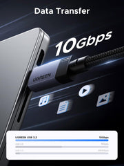 UGREEN USB-C 3.2 Gen 2 Cable, 10Gbps, 240W, 2m - image 2