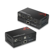 AV Access HDEX60-DM HDMI USB KVM Extender Dual Monitor Over Cat5e/6/6a/7 up to 1080p@60Hz 60m, Zero Latency, Display 2 Monitors with 4 USB 2.0 Ports for Keyboard/Mouse, HDCP 1.4, PoC AV Access