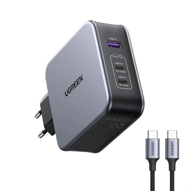 UGREEN 140W Nexode 3-Port USB C GaN II Charger PD 3.1 Power Supply MacBook Pro 16" Dell XPS iPhone 14 Galaxy S22 (90549) Ugreen