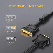 UGREEN 3M DVI-D 24+1 Dual Link Male to Male Digital Video Cable Gold Plated Ferrite Core 2560x1600 Gaming DVD Laptop HDTV 11607 Ugreen