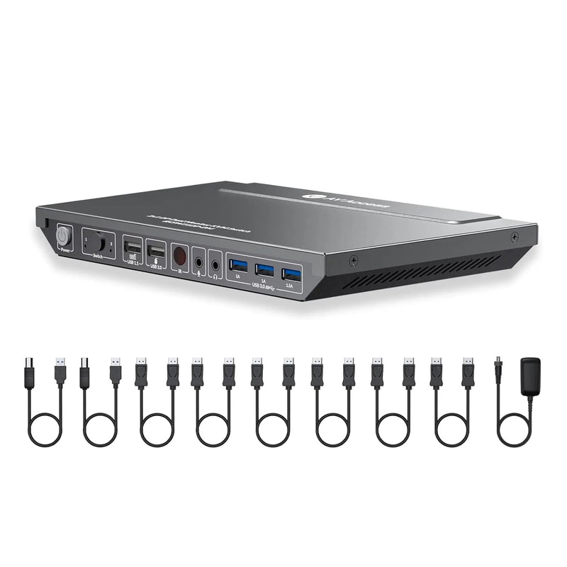 AV Access 8KSW21DP-DM 8K DisplayPort KVM Switch for Two Computers, Supports Dual Monitors & 144hz/165hz/240hz High Refresh Rate Gaming AV Access
