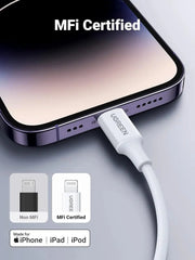 UGREEN USB-C to Lightning Cable 1M MFi-Certified PD Charging Rubber Shell iPhone Xs Max XR X 8 iPad Pro Air MacBook (10493) Ugreen
