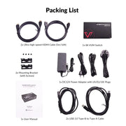 AV Access 8KSW21-KVM High-End 2×1 8K KVM Switch w/ HDMI 2.1 & USB 3.0 Hub, Supports 10K@120hz, 8K@120hz, 1080P@240hz & 2560×1440@144hz, Ideal for Gaming AV Access