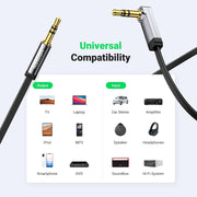 UGREEN 3.5mm Aux Audio Cable, 90° Right Angle, 0.5m - image 6