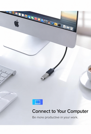 UGREEN US103 10318 5m USB 2.0 extension cable connects to a computer